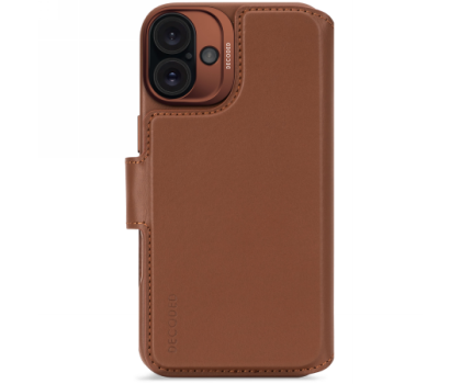 Etui do telefonów Decoded Leather Detachable Wallet iPhone 16 MagSafe tan D25IPO16DW5TN